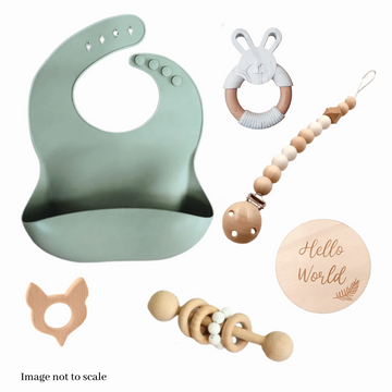 Everyday gift set - 6 piece ready made baby gift box GREEN